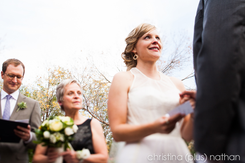 Beautiful wedding ceremony on River Cafe