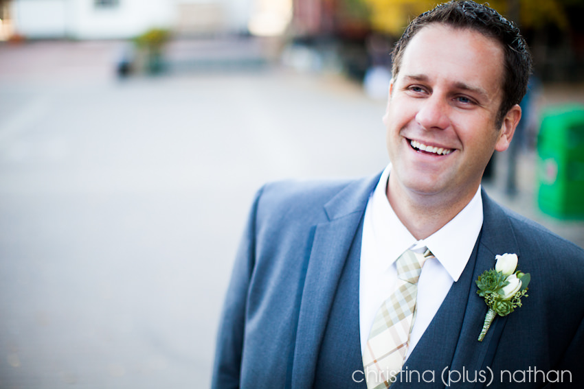 Calgary weddings first look in downtown