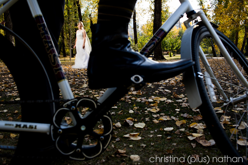 Cycling wedding photography
