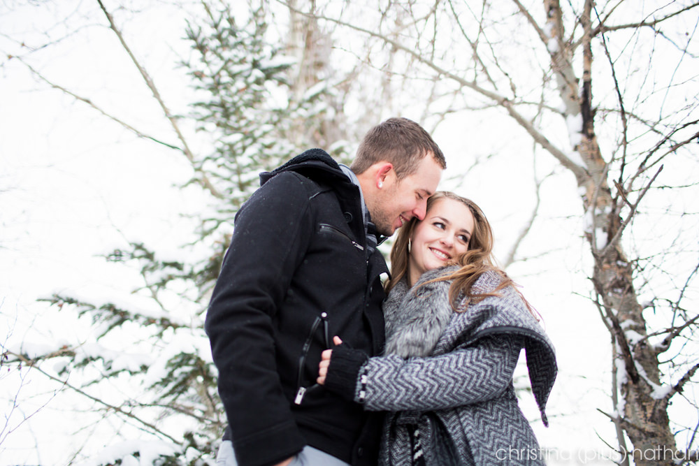 winter engagement photos
