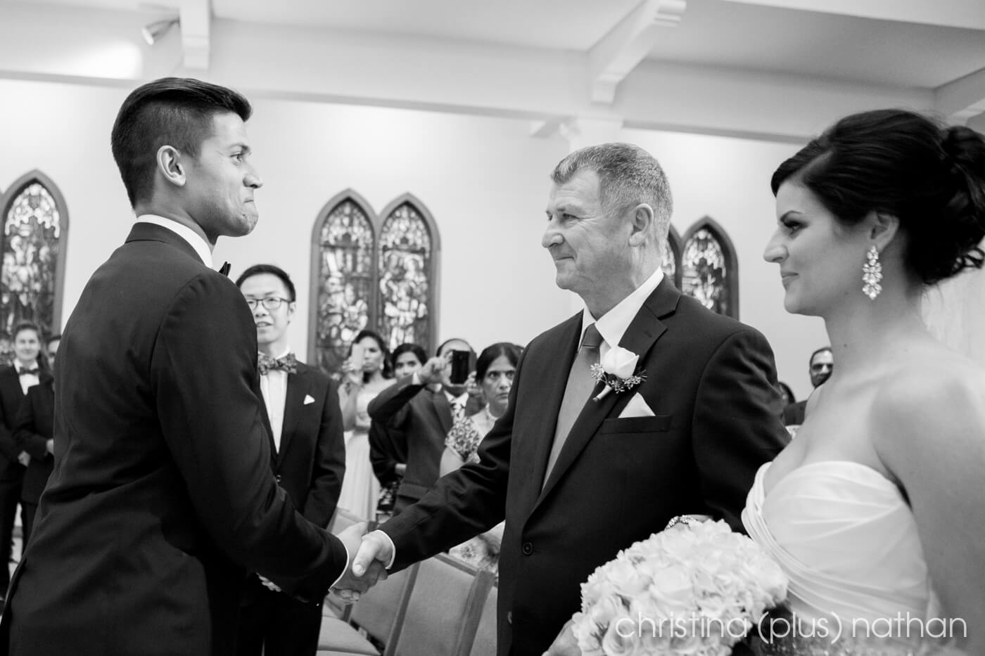 Giving away the bride