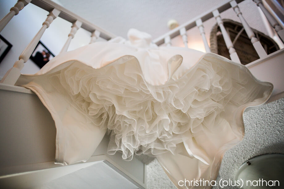 Wedding dress from below
