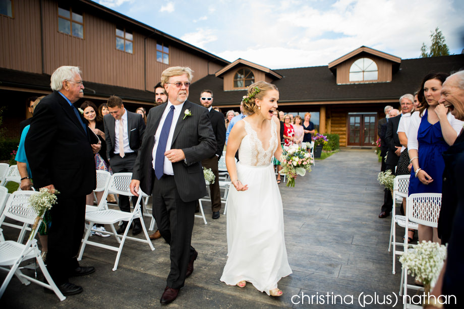 Bride and grandpa at wedding