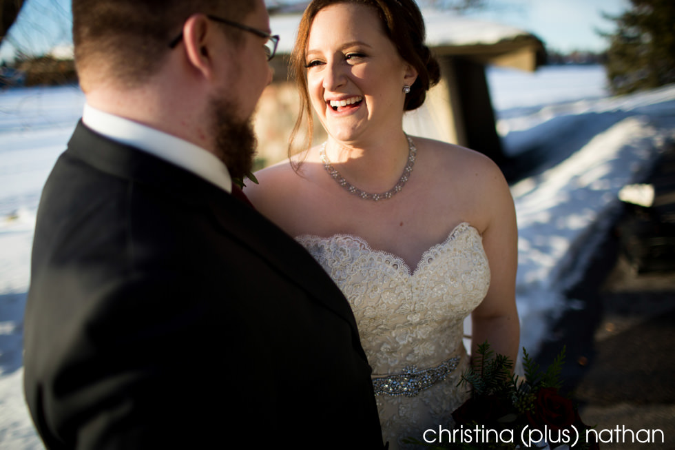 Winter wedding Lake Bonavista The Lake House Calgary