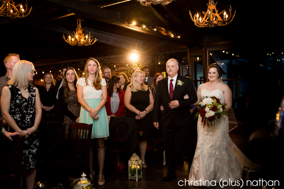 evening ceremony at the Lake House weddings Calgary